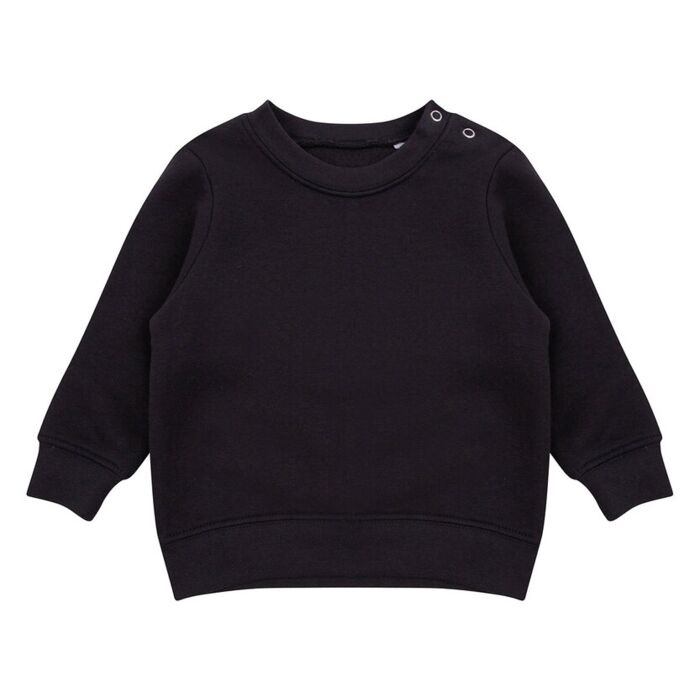 Crew neck sweatshirt with shoulder poppers Thumbnail