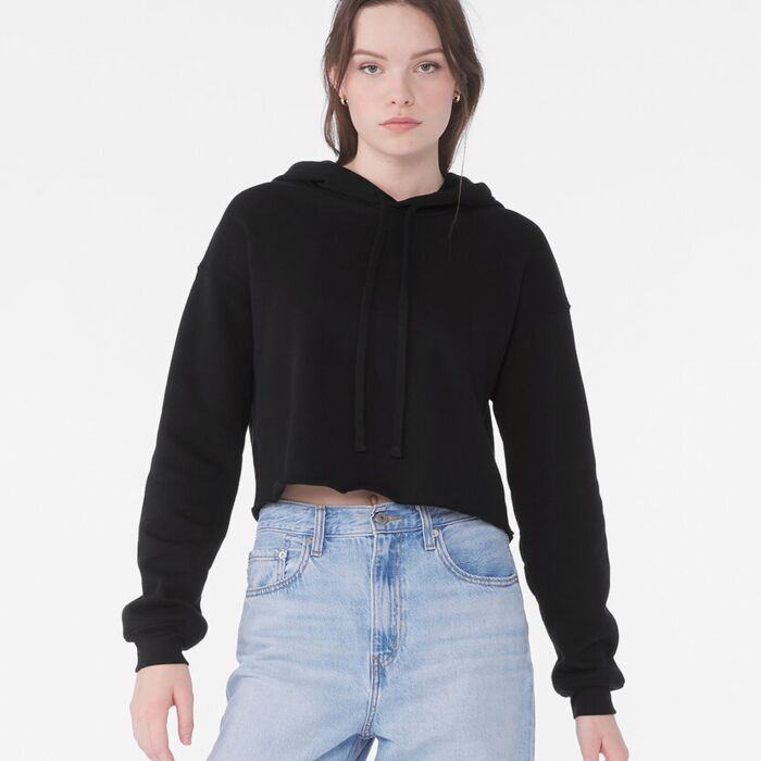 Women's cropped fleece hoodie Thumbnail